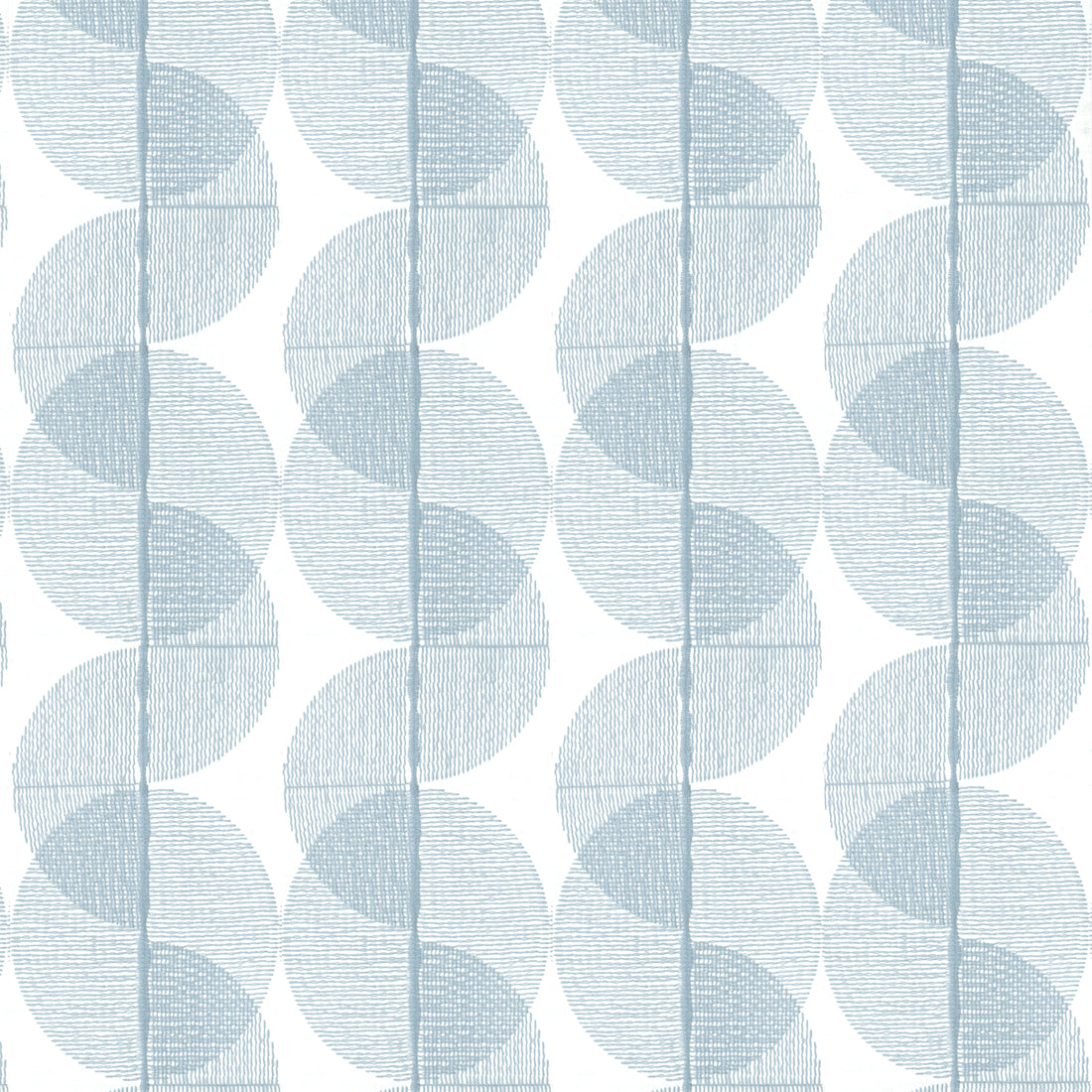 Cyclone Embroidery fabric in ocean color - pattern number FWW8256 - by Thibaut in the Aura collection