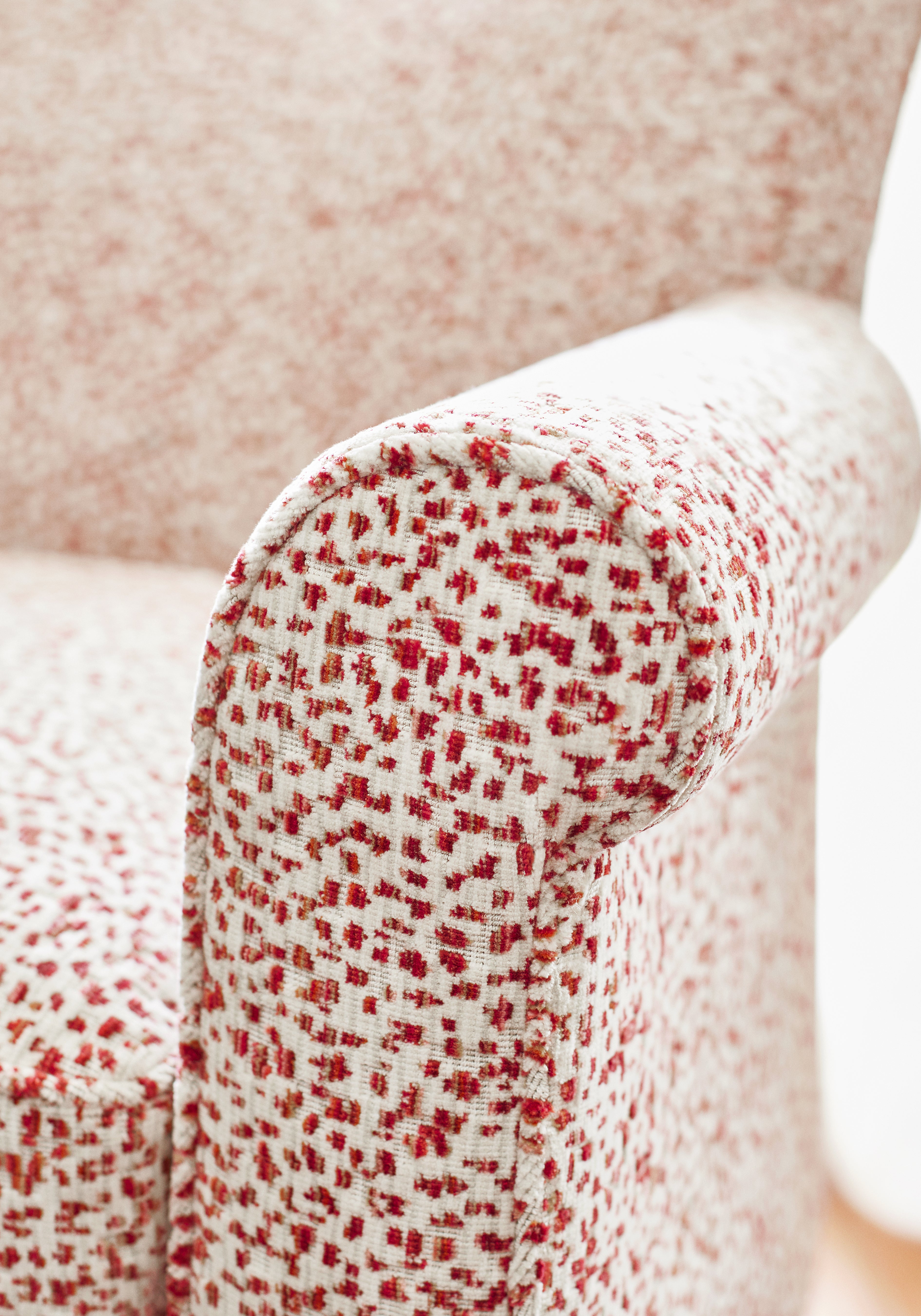 Detailed Swing Velvet woven fabric in persimmon color - pattern number W72800 by Thibaut in the Woven Resource Vol 13 Fusion Velvets collection