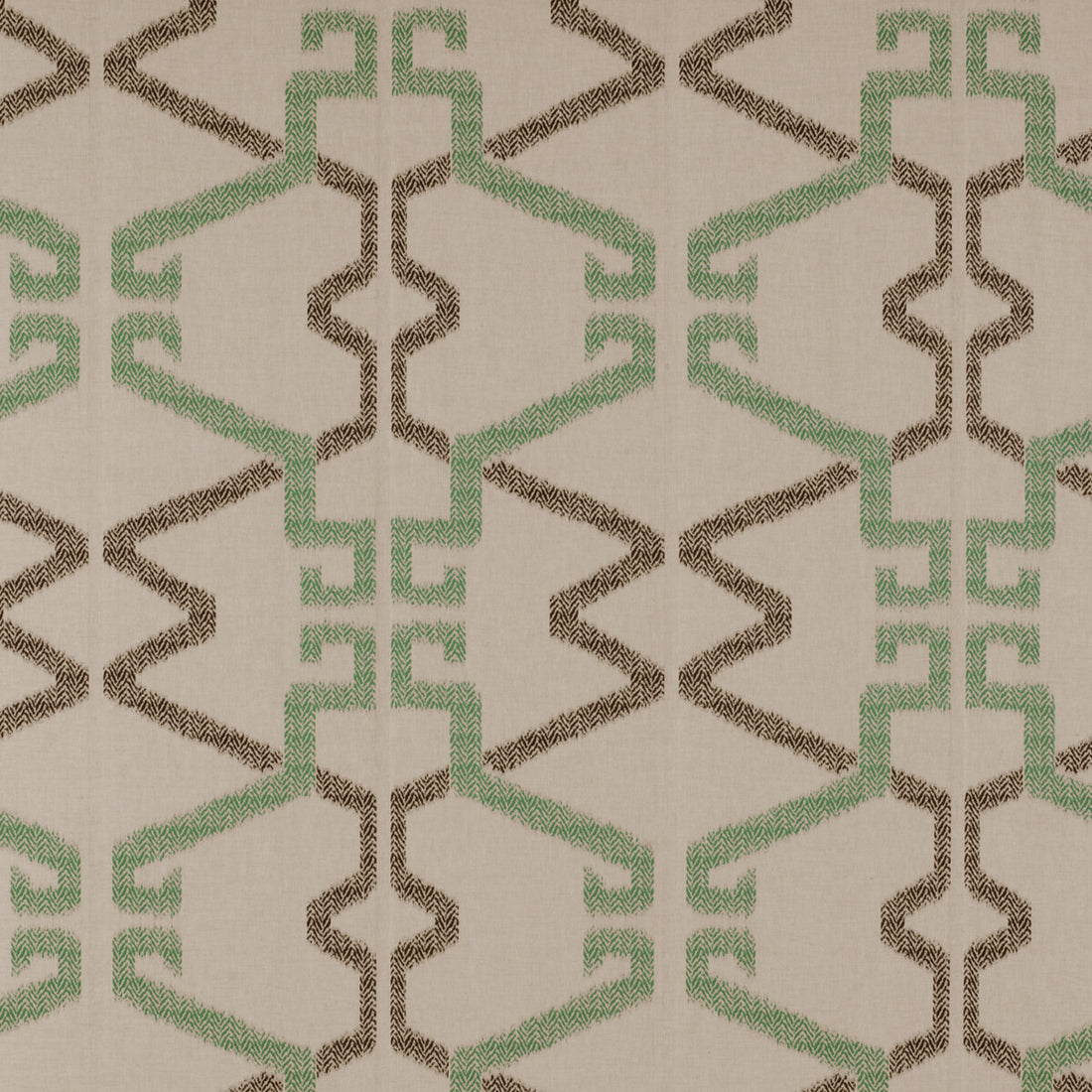 Caprera fabric in onyx/verde color - pattern GDT5314.002.0 - by Gaston y Daniela in the Tierras collection