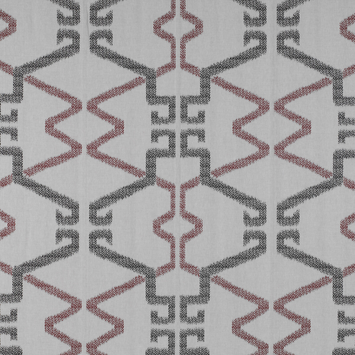 Caprera fabric in onyx/rojo color - pattern GDT5314.003.0 - by Gaston y Daniela in the Tierras collection
