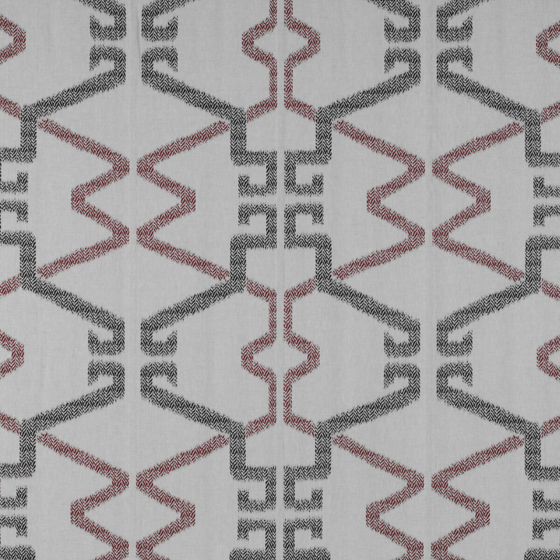 Caprera fabric in onyx/rojo color - pattern GDT5314.003.0 - by Gaston y Daniela in the Tierras collection
