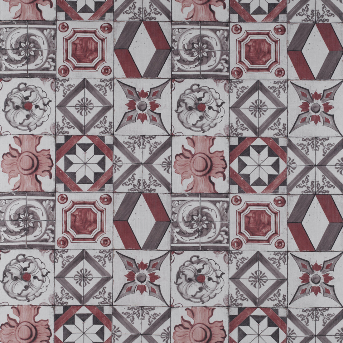 Trastevere fabric in rojo/marron color - pattern GDT5332.001.0 - by Gaston y Daniela in the Tierras collection