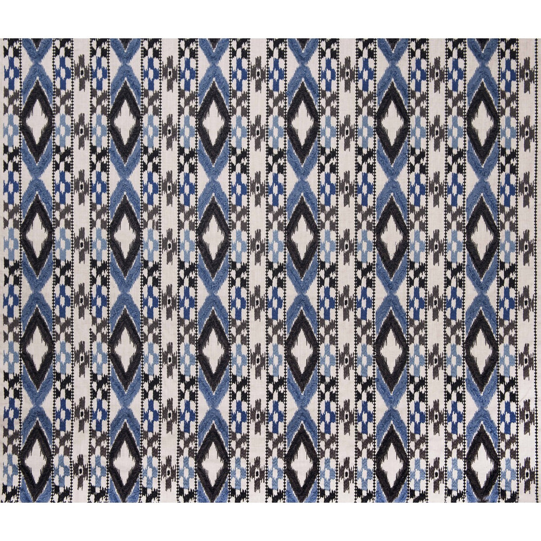 Queen fabric in azul/black color - pattern GDT5403.1.0 - by Gaston y Daniela in the Gaston Africalia collection