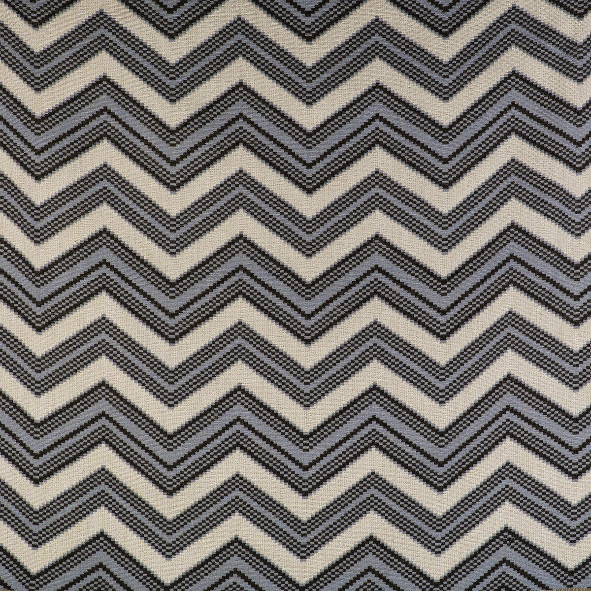 Zig Zag fabric in crudo/azul color - pattern GDT5498.002.0 - by Gaston y Daniela in the Gaston Libreria collection