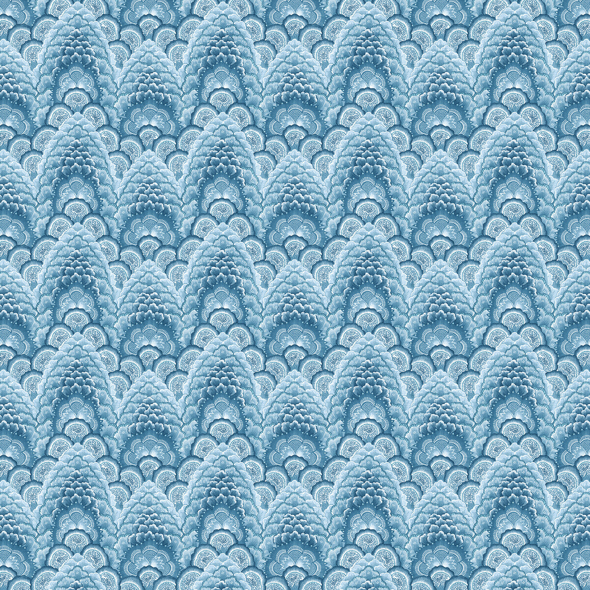 Ganges fabric in azul color - pattern GDT5543.001.0 - by Gaston y Daniela in the Gaston Libreria collection