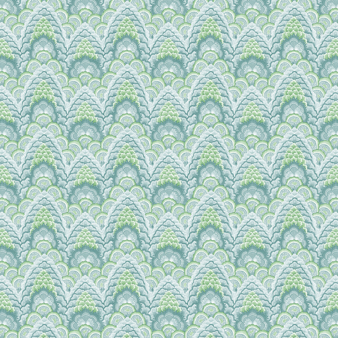 Ganges fabric in verde color - pattern GDT5543.002.0 - by Gaston y Daniela in the Gaston Libreria collection