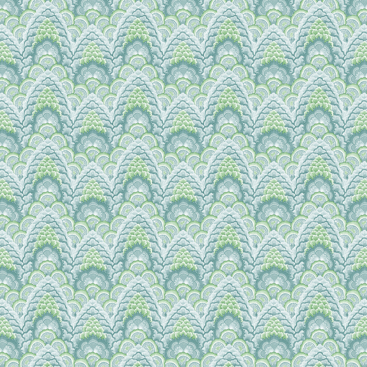 Ganges fabric in verde color - pattern GDT5543.002.0 - by Gaston y Daniela in the Gaston Libreria collection