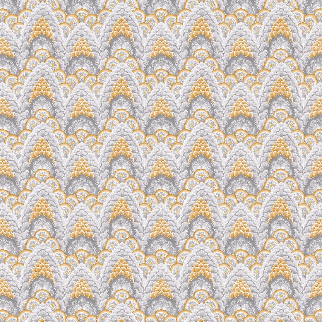 Ganges fabric in ocre color - pattern GDT5543.004.0 - by Gaston y Daniela in the Gaston Libreria collection