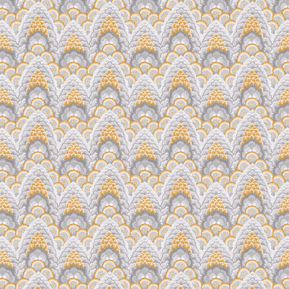 Ganges fabric in ocre color - pattern GDT5543.004.0 - by Gaston y Daniela in the Gaston Libreria collection