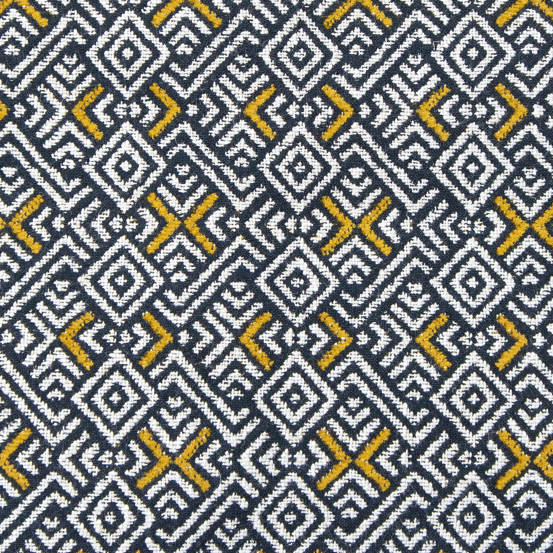 Inca fabric in amarillo color - pattern GDT5567.001.0 - by Gaston y Daniela in the Gaston Nuevo Mundo collection