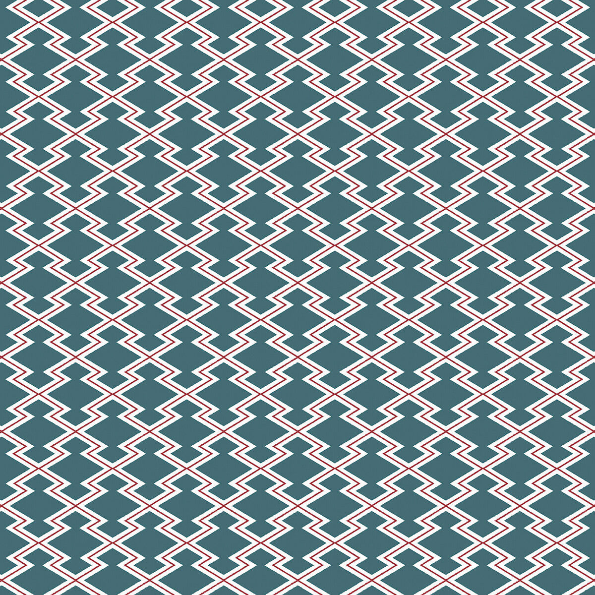 Hayami fabric in azul claro/rojo color - pattern GDT5625.005.0 - by Gaston y Daniela in the Gaston Japon collection