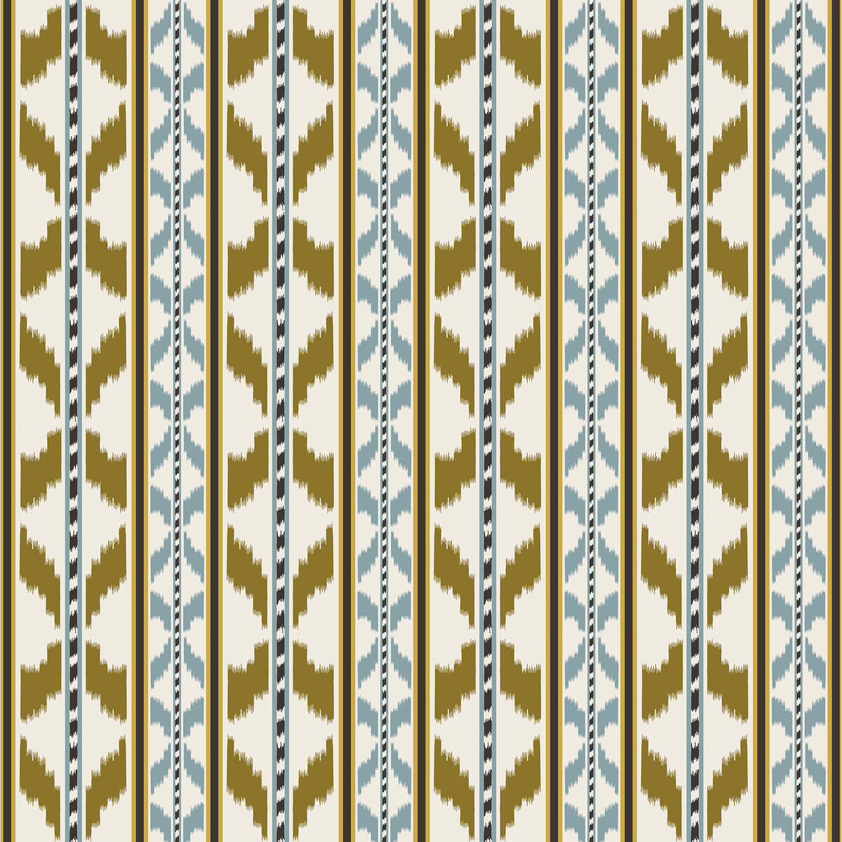 Cala Petita fabric in ocre chocolate color - pattern GDT5680.001.0 - by Gaston y Daniela in the Gaston Maiorica collection