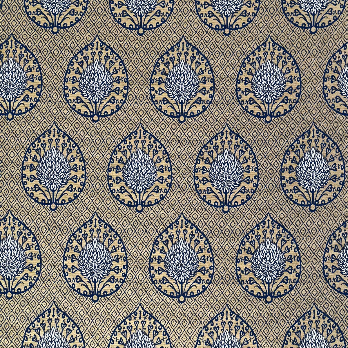 Palmeta fabric in fondo oro color - pattern number GDT5692.001.0 - by Gaston y Daniela in the Gaston y Daniela Marco Polo Indoor/Outdoor collection