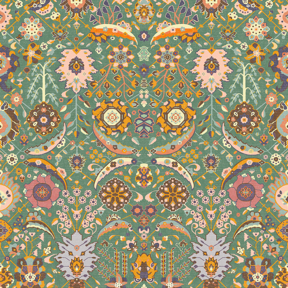 Eduarda fabric in verde color - pattern number GDT5792.002.0 - by Gaston y Daniela in the Gaston y Daniela Icaria collection