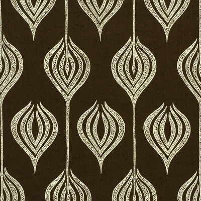 Tulip fabric in chocolate/cream color - pattern GWF-2622.68.0 - by Lee Jofa Modern in the Allegra Hicks collection
