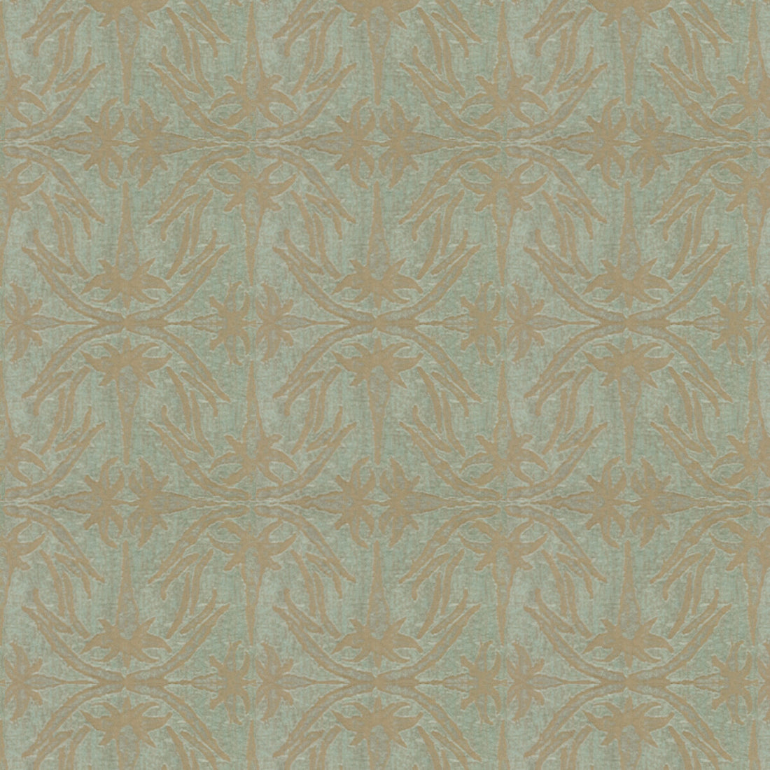 Lily Branch fabric in aqua color - pattern GWF-2926.13.0 - by Lee Jofa Modern in the Allegra Hicks II collection