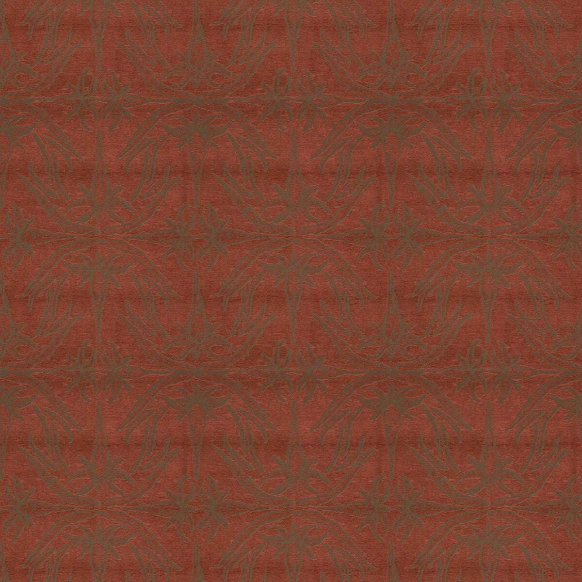 Lily Branch fabric in red color - pattern GWF-2926.19.0 - by Lee Jofa Modern in the Allegra Hicks II collection