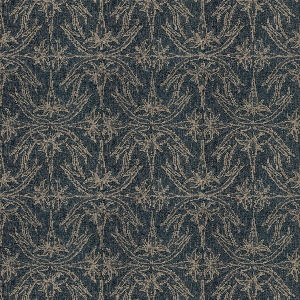 Lily Branch fabric in midnight color - pattern GWF-2926.50.0 - by Lee Jofa Modern in the Allegra Hicks II collection