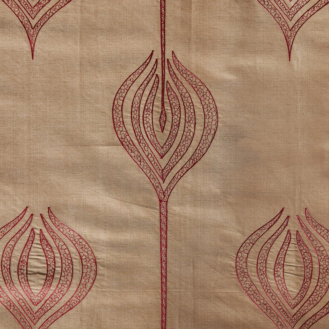 Tulip Embroidery fabric in rust color - pattern GWF-2928.22.0 - by Lee Jofa Modern in the Allegra Hicks II collection