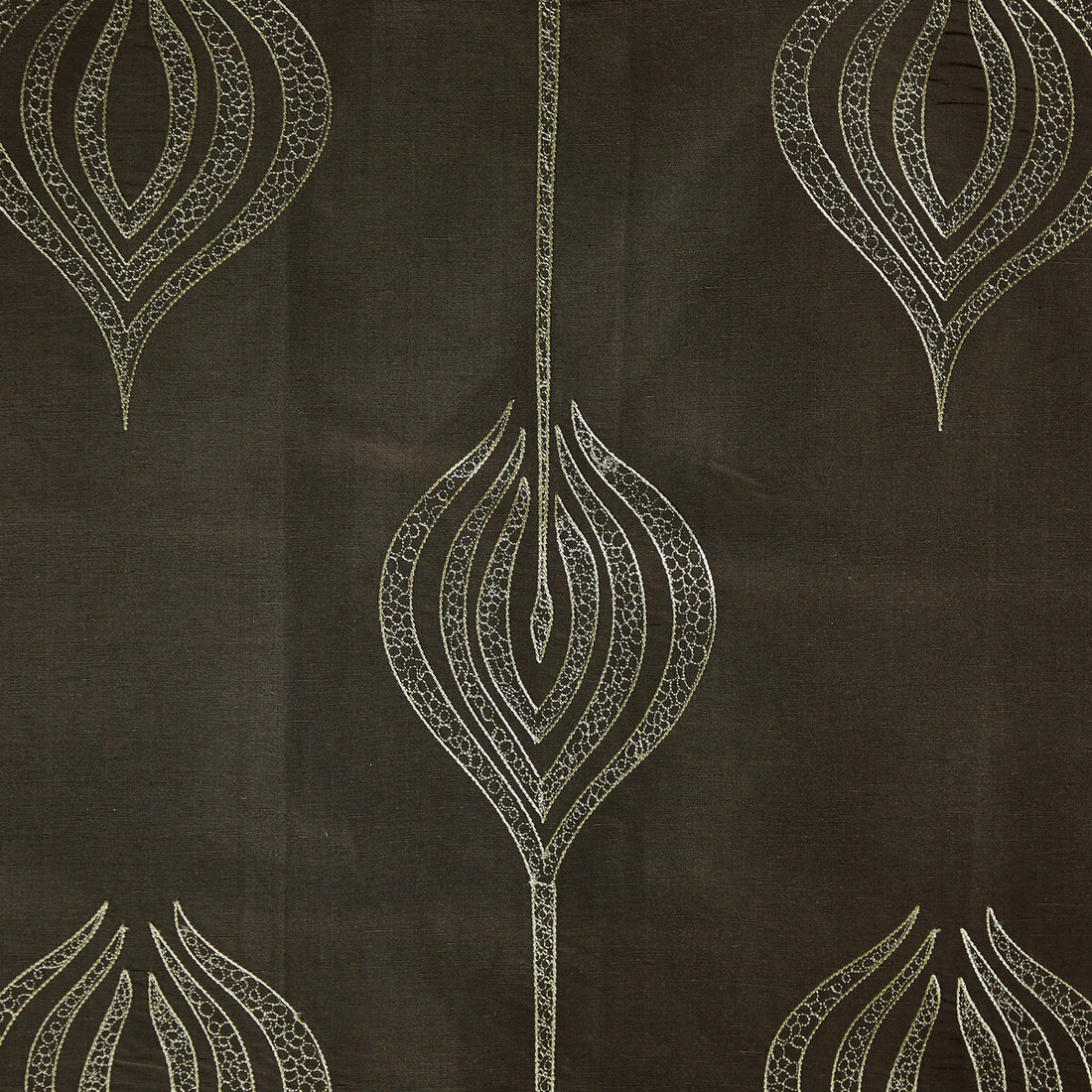 Tulip Embroidery fabric in olive color - pattern GWF-2928.30.0 - by Lee Jofa Modern in the Allegra Hicks II collection