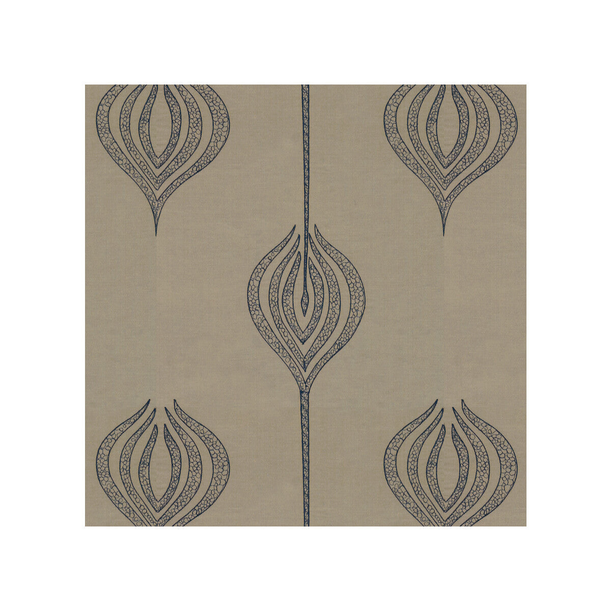 Tulip Embroidery fabric in blue color - pattern GWF-2928.50.0 - by Lee Jofa Modern in the Allegra Hicks II collection