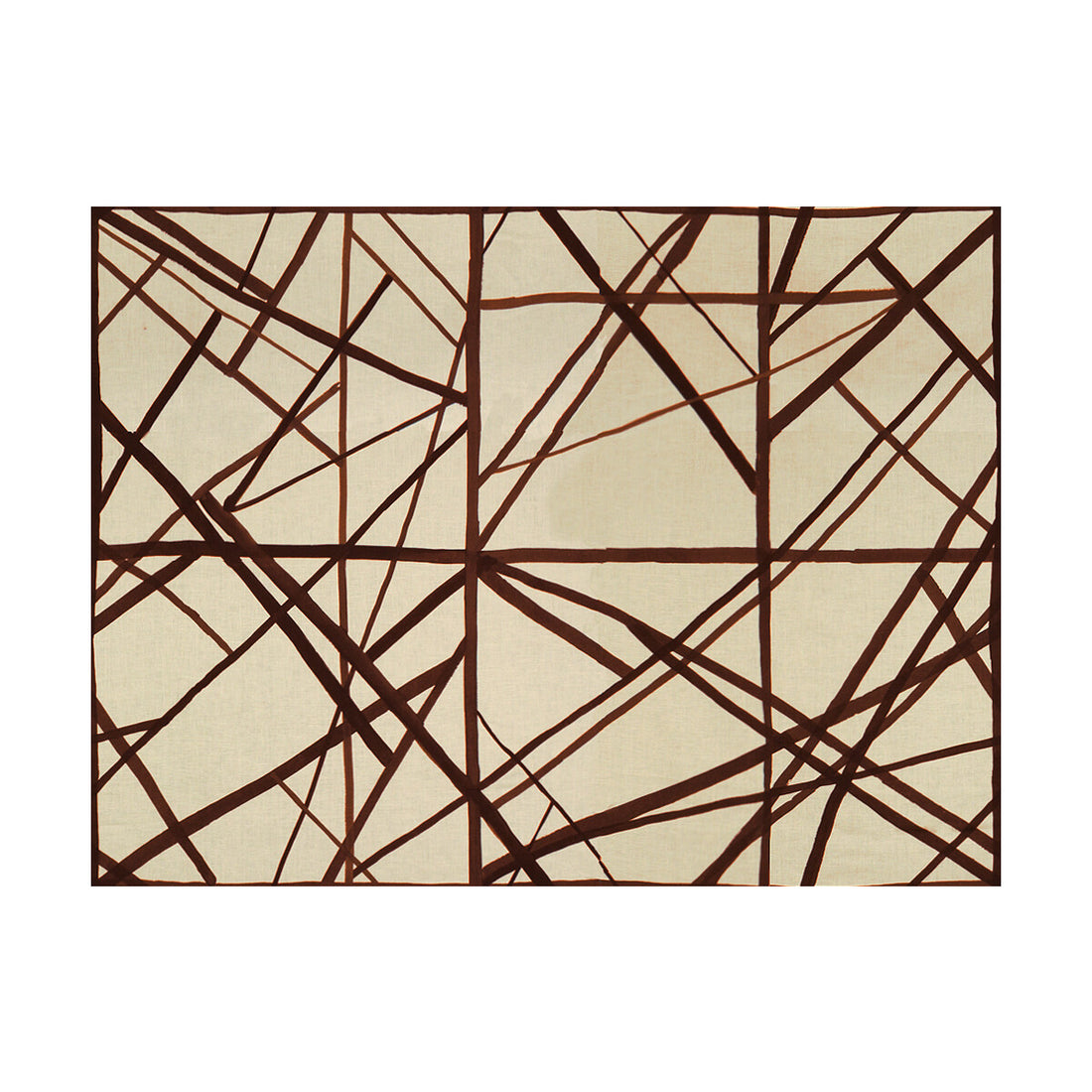 Channels fabric in plum/oatmeal color - pattern GWF-3101.911.0 - by Lee Jofa Modern in the Kelly Wearstler II collection