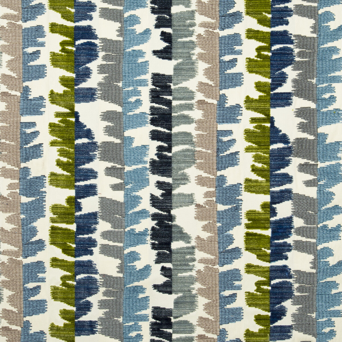 Fractal Velvet fabric in blue/green color - pattern GWF-3709.5113.0 - by Lee Jofa Modern in the Prism collection