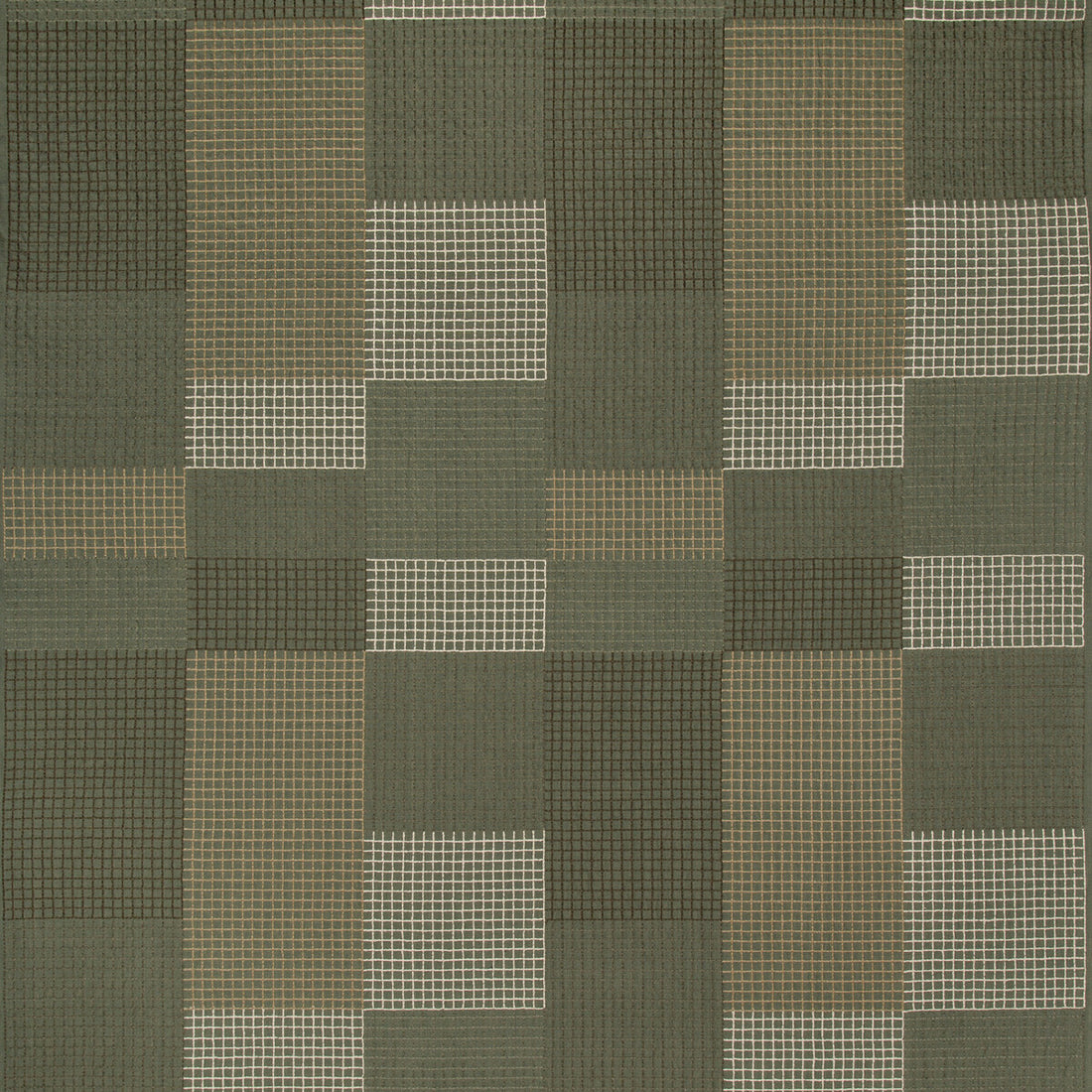 Gridlock fabric in hunter color - pattern GWF-3756.316.0 - by Lee Jofa Modern in the Kelly Wearstler V collection