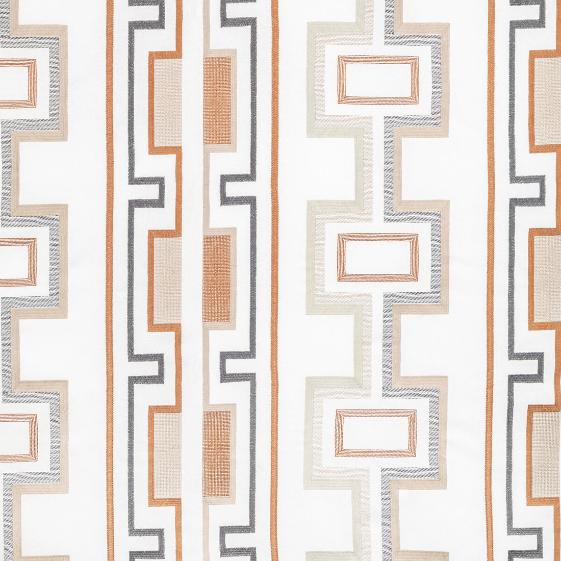 Tritone Embroidery fabric in copper color - pattern GWF-3779.1624.0 - by Lee Jofa Modern in the Rhapsody collection