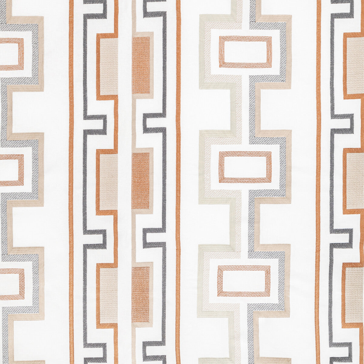 Tritone Embroidery fabric in copper color - pattern GWF-3779.1624.0 - by Lee Jofa Modern in the Rhapsody collection