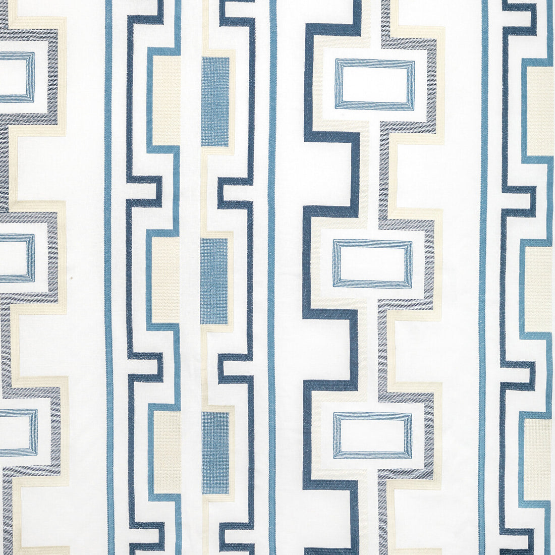Tritone Embroidery fabric in navy color - pattern GWF-3779.50.0 - by Lee Jofa Modern in the Rhapsody collection