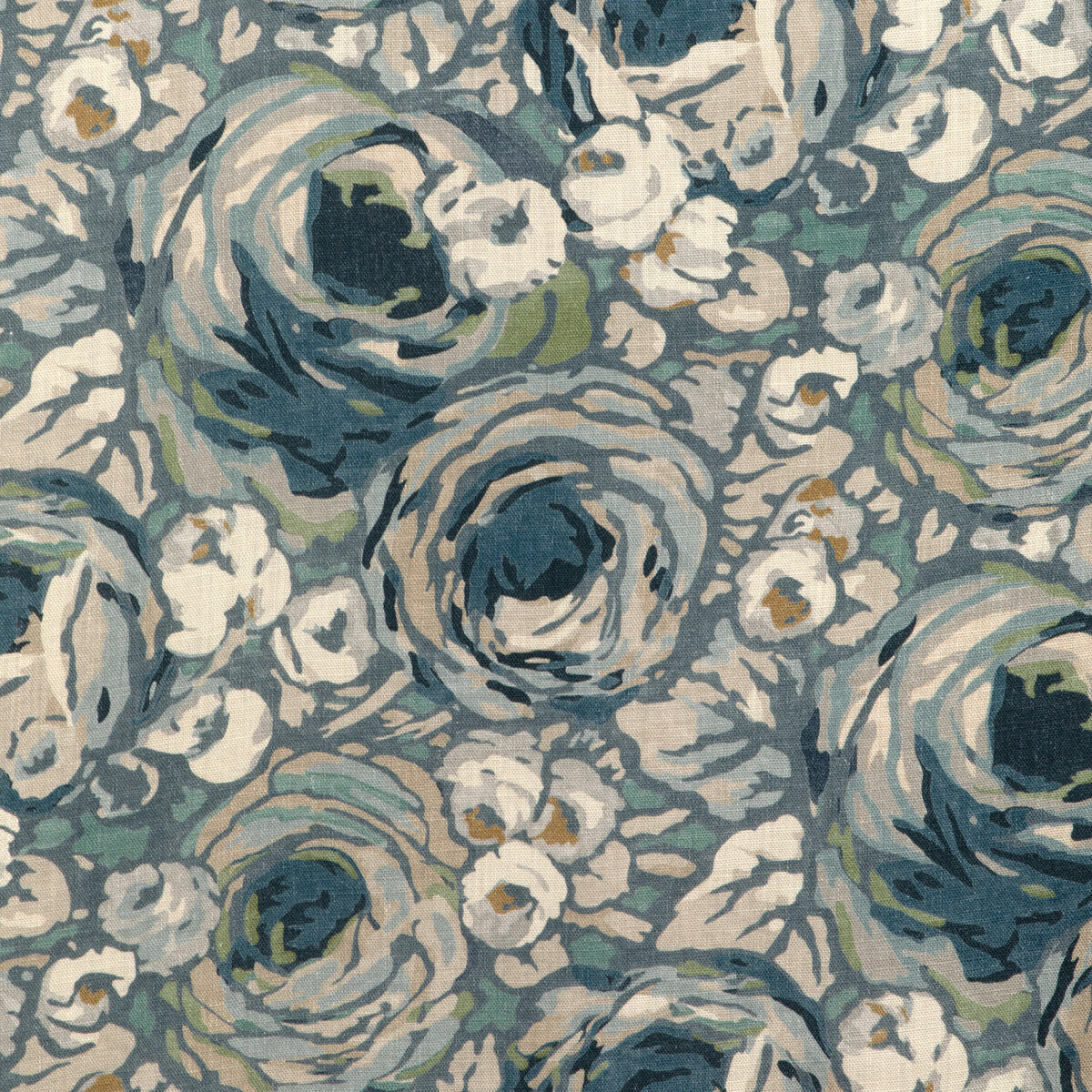 Orchard Print fabric in blue denim color - pattern number GWF-3803.55.0 - by Lee Jofa Modern in the Soho collection
