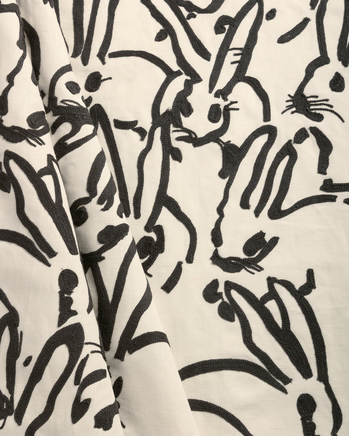 Hutch Crewel fabric in Ink color - pattern number GWF-3841.121.0 - by Lee Jofa Modern in the Hunt Slonem Belle Terre collection