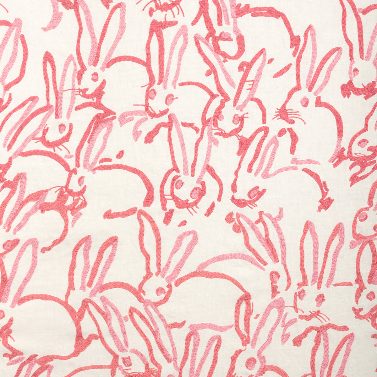 Hutch Crewel fabric in Peony Pink color - pattern number GWF-3841.7.0 - by Lee Jofa Modern in the Hunt Slonem Belle Terre collection