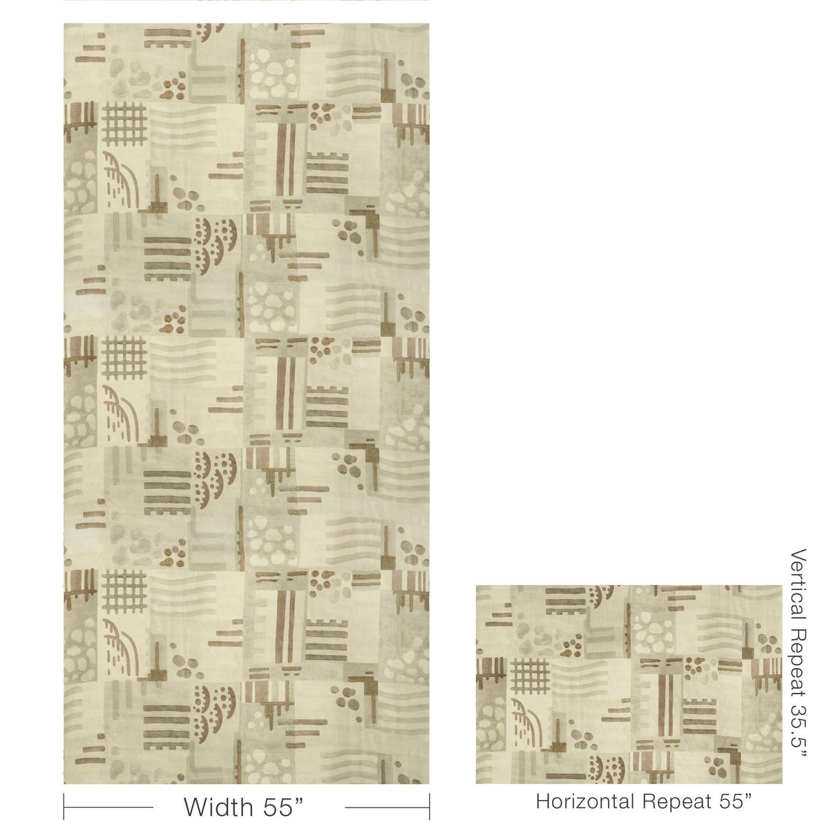 Veda fabric in Limestone/Bark color - pattern number GWF-3842.1621.0 - by Lee Jofa Modern in the Kelly Wearstler Tela collection