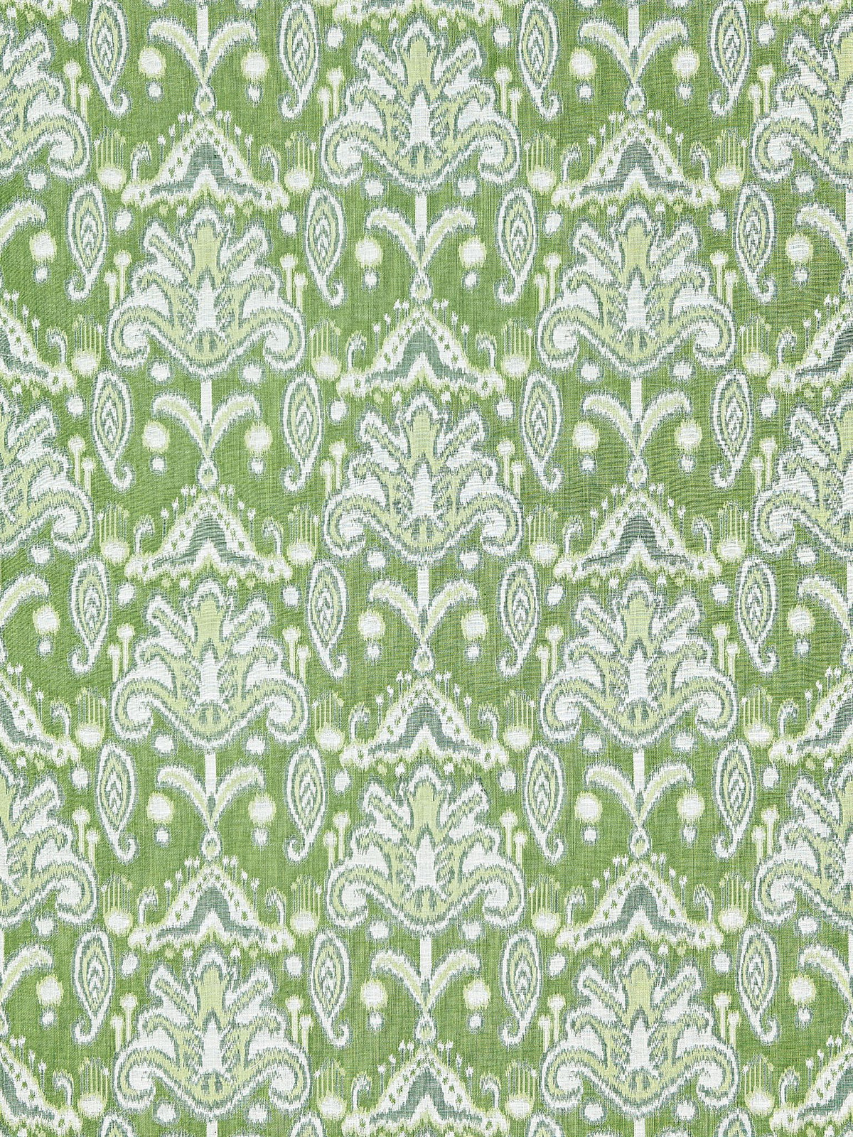 Kandira Ikat fabric in spring green color - pattern number GW 000127210 - by Scalamandre in the Grey Watkins collection