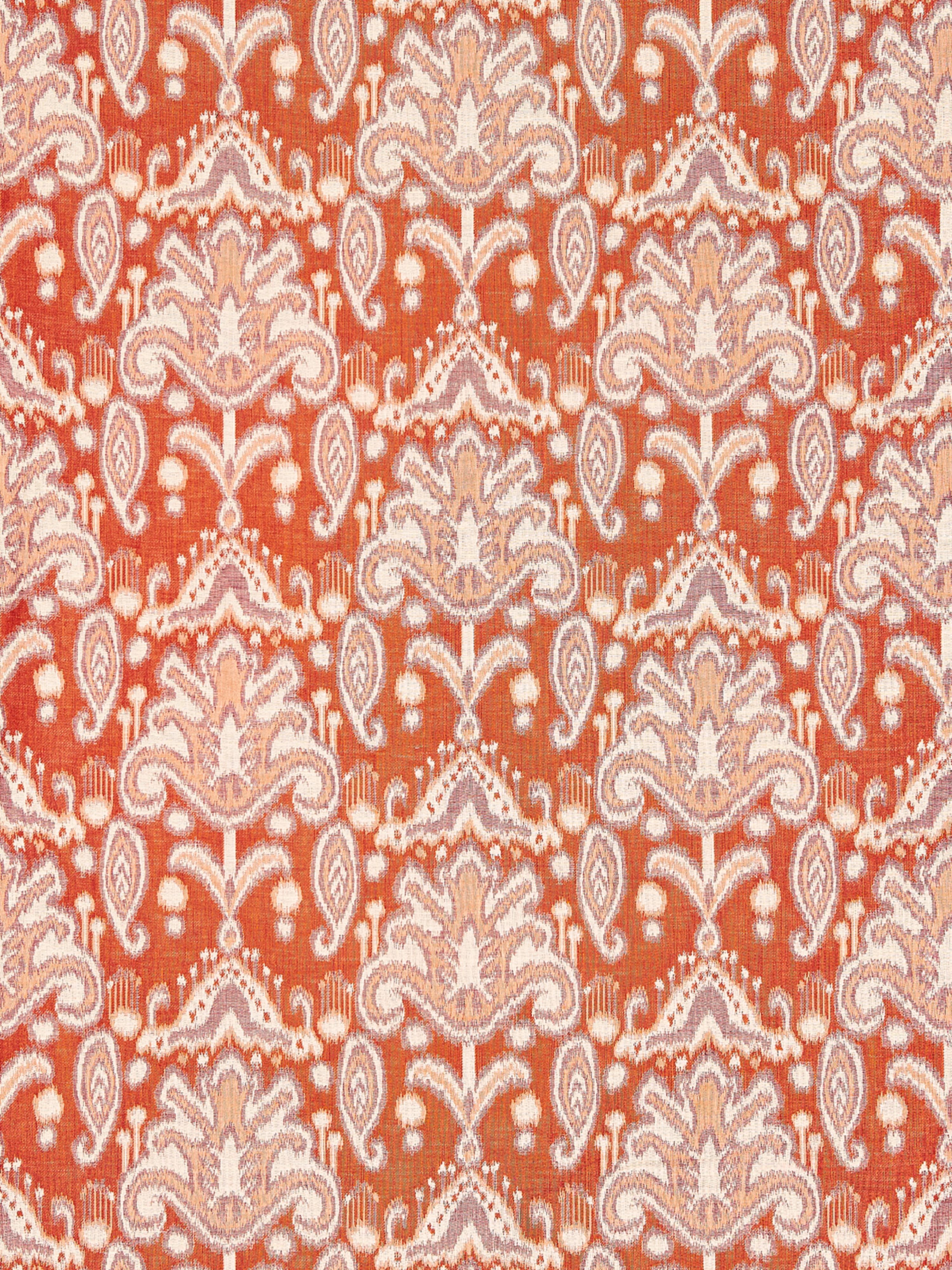Kandira Ikat fabric in papaya color - pattern number GW 000227210 - by Scalamandre in the Grey Watkins collection