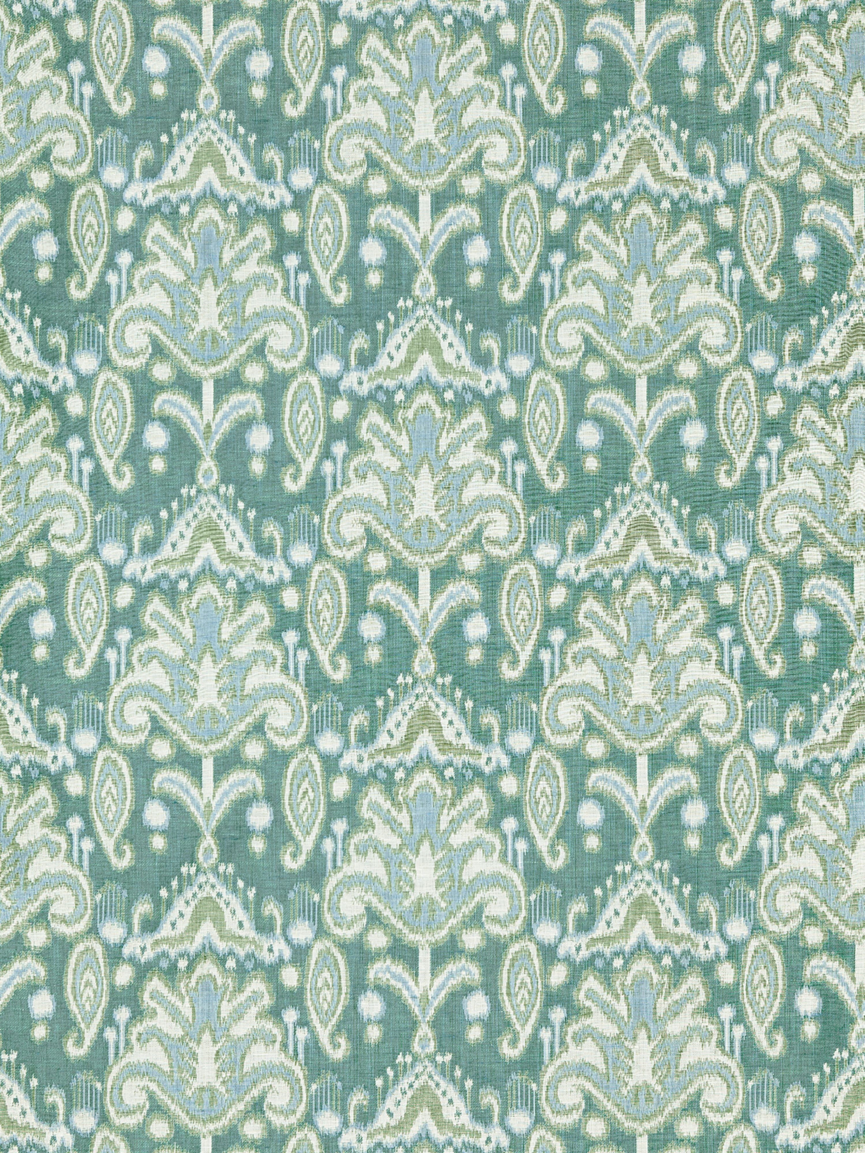 Kandira Ikat fabric in turquoise color - pattern number GW 000327210 - by Scalamandre in the Grey Watkins collection