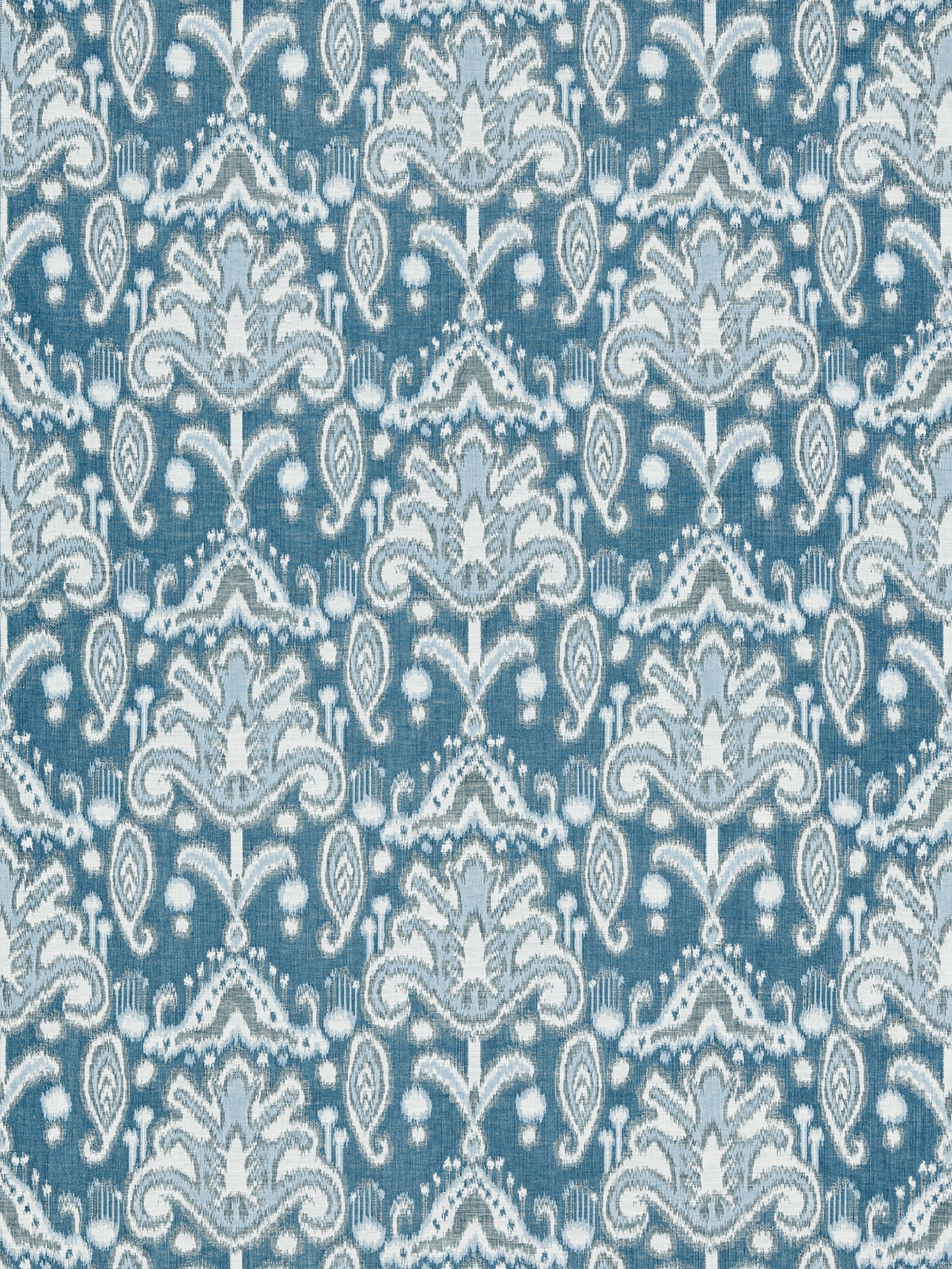 Kandira Ikat fabric in marine color - pattern number GW 000427210 - by Scalamandre in the Grey Watkins collection