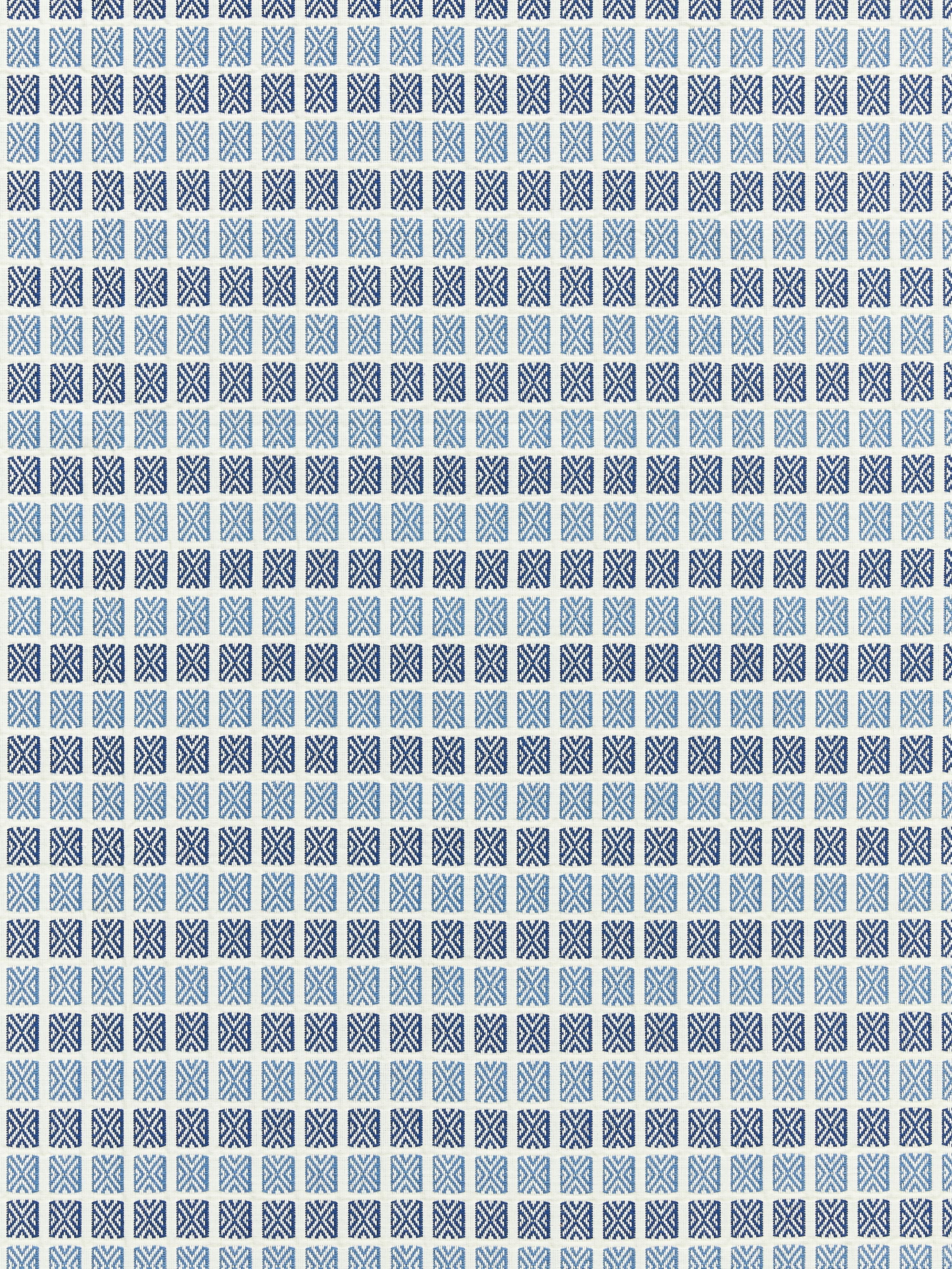 Fair Isle fabric in sailboat color - pattern number GW 000427243 - by Scalamandre in the Grey Watkins collection
