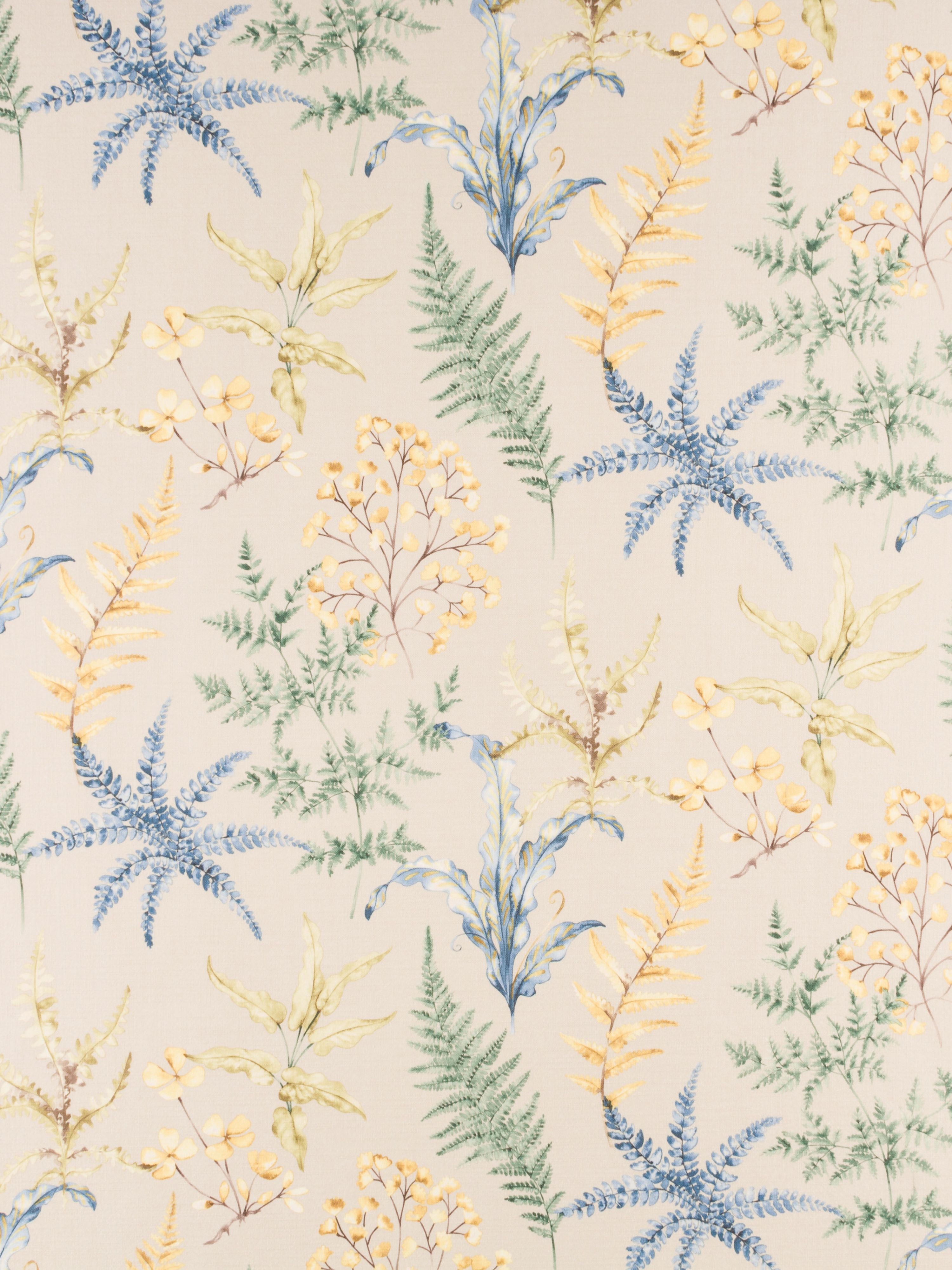 Wethersfield Fern fabric in khaki blue color - pattern number HH 00033803 - by Scalamandre in the Old World Weavers collection