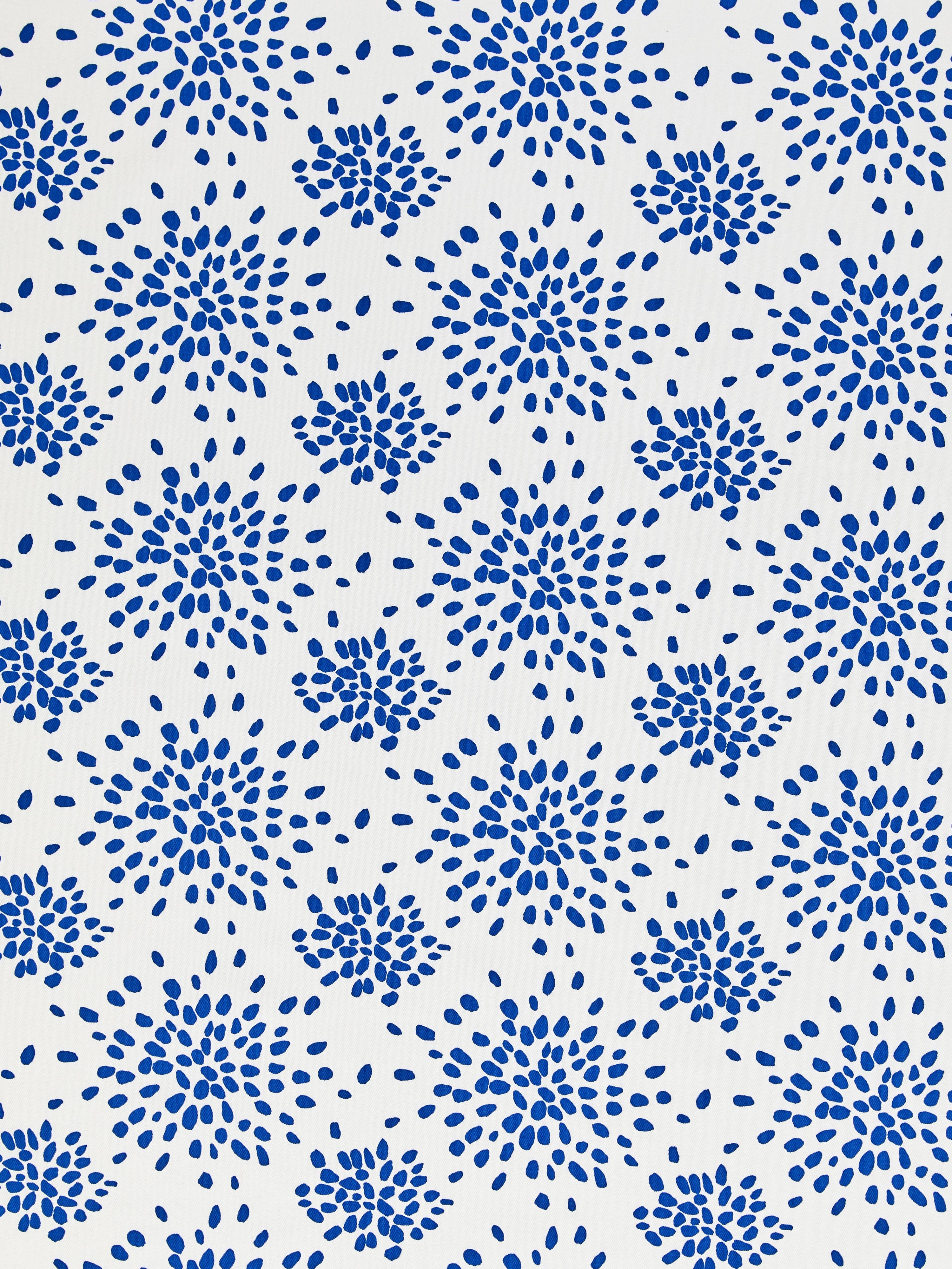 Fireworks Cotton Print fabric in blue on white color - pattern number HN 000BF1020 - by Scalamandre in the Scalamandre Dec 2024 collection