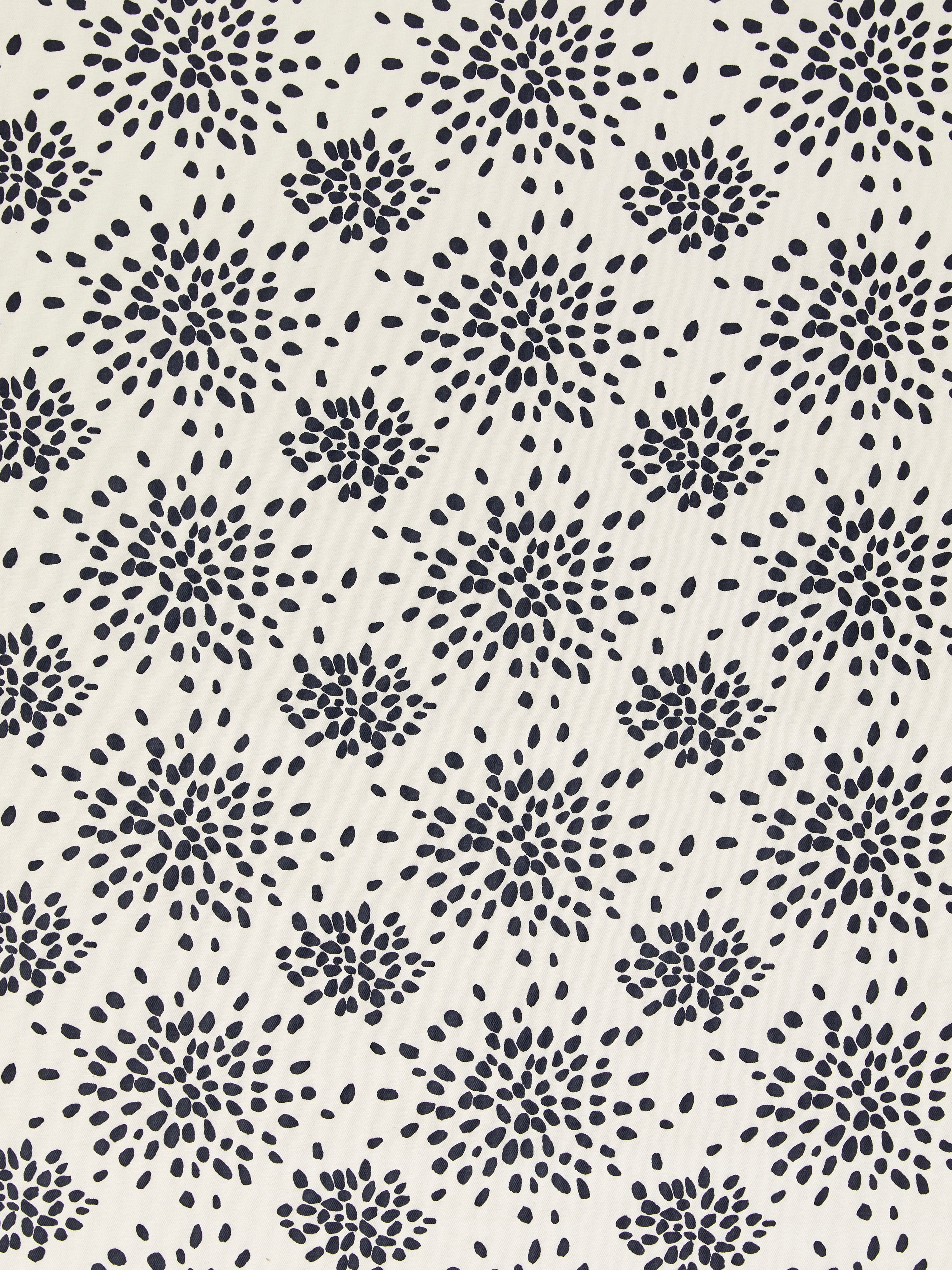 Fireworks Cotton Print fabric in black on off white color - pattern number HN 000EF1020 - by Scalamandre in the Scalamandre Dec 2024 collection