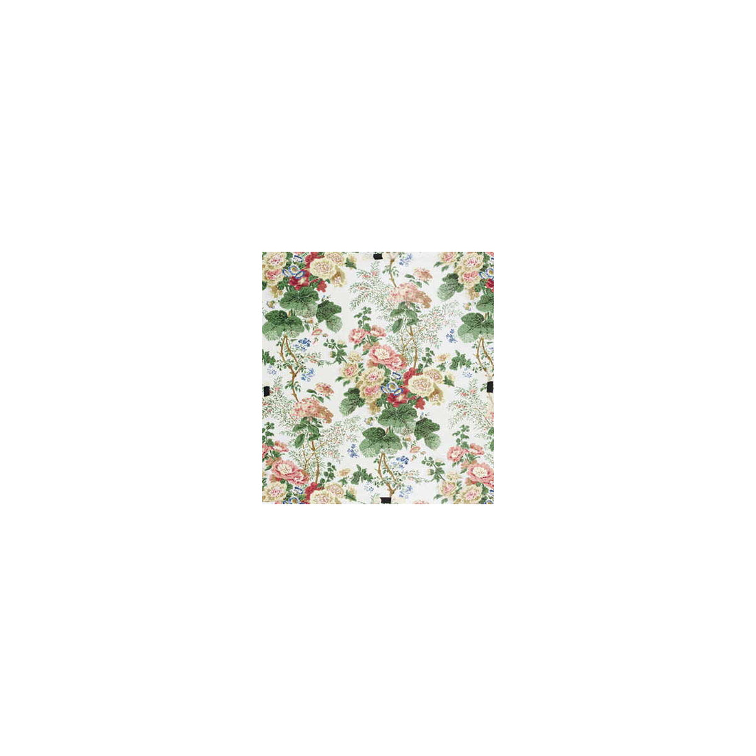 Hollyhock Hdb fabric in white/coral color - pattern HOLLYHOCK HAND.WHITEC.0 - by Lee Jofa