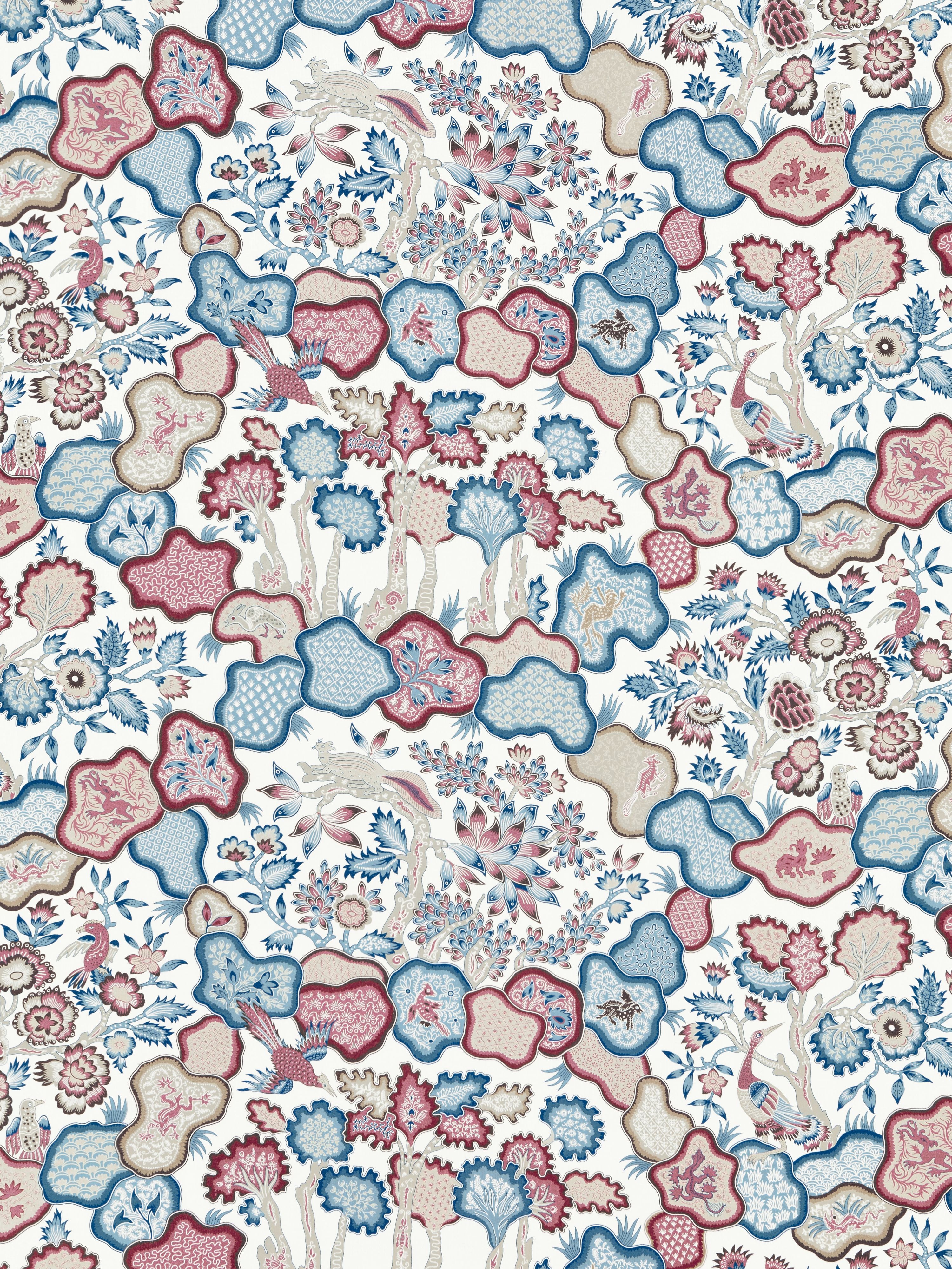 Ziba fabric in peacock rose color - pattern number JP 00014659 - by Scalamandre in the Old World Weavers collection