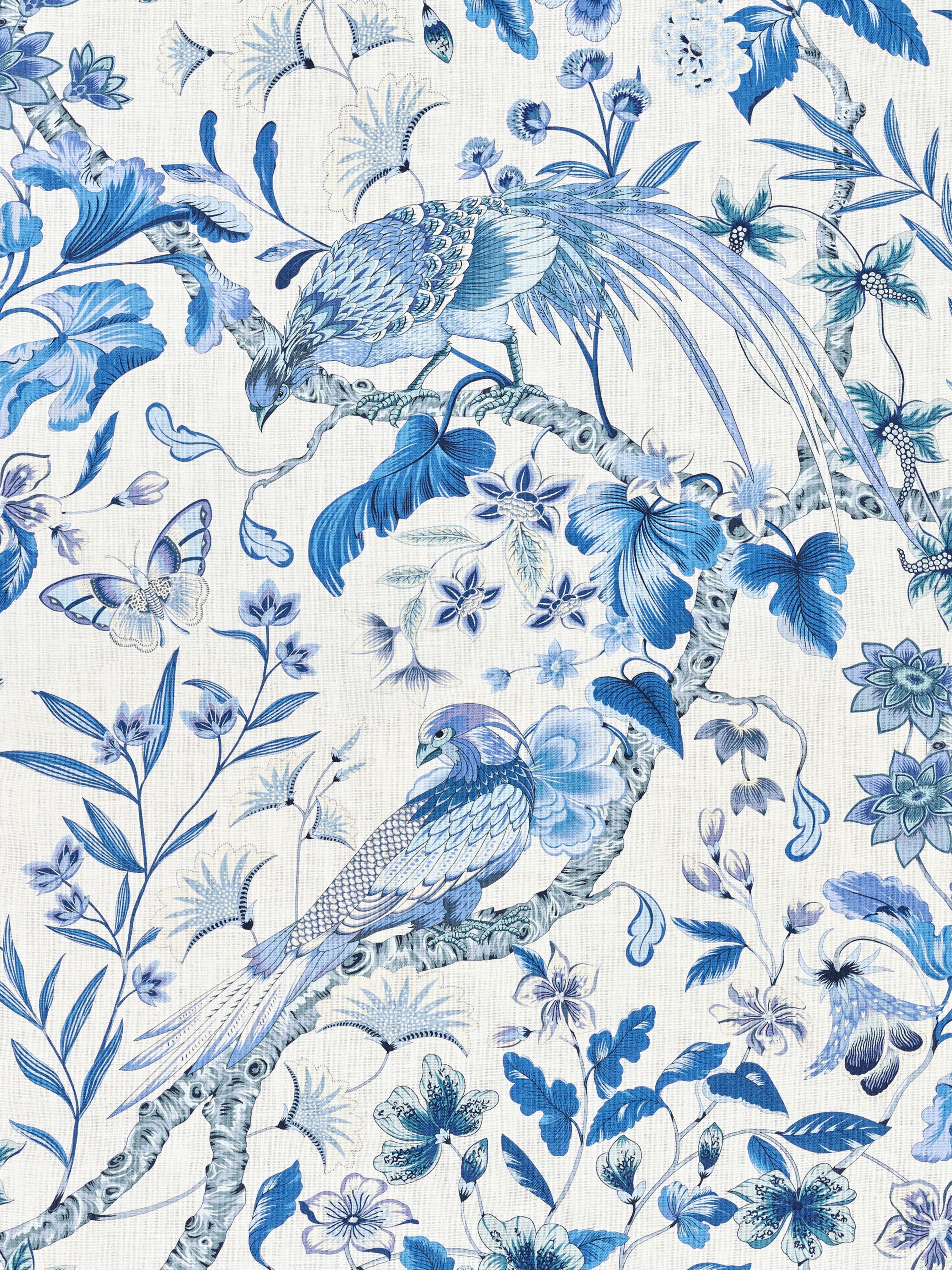 Botany Bay fabric in porcelain color - pattern number JP 00031340 - by Scalamandre in the Old World Weavers collection