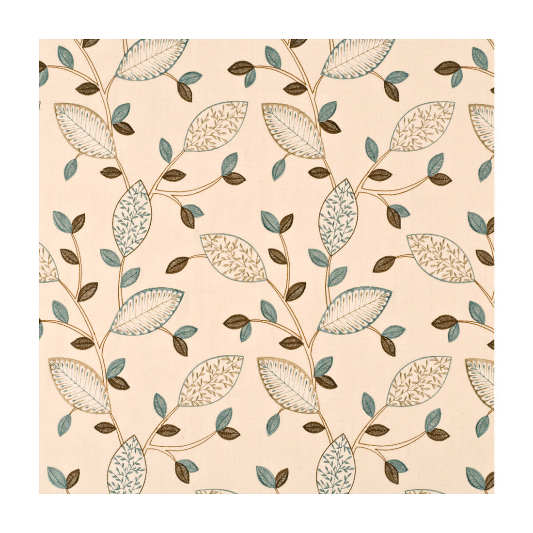 Lauretta fabric in teal/biscuit color - pattern LB50142.3.0 - by Baker Lifestyle in the Country Garden collection