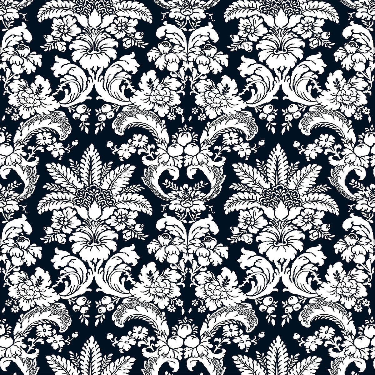 Grajal fabric in navy color - pattern LCT1017.004.0 - by Gaston y Daniela in the Lorenzo Castillo V collection