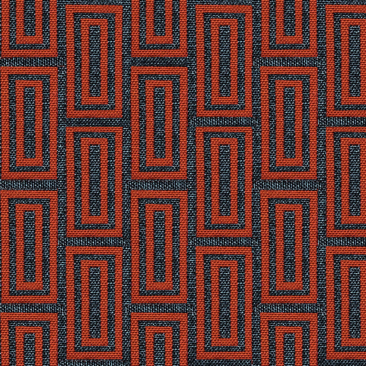 Caleb fabric in gris/rojo color - pattern LCT1056.002.0 - by Gaston y Daniela in the Lorenzo Castillo VI collection