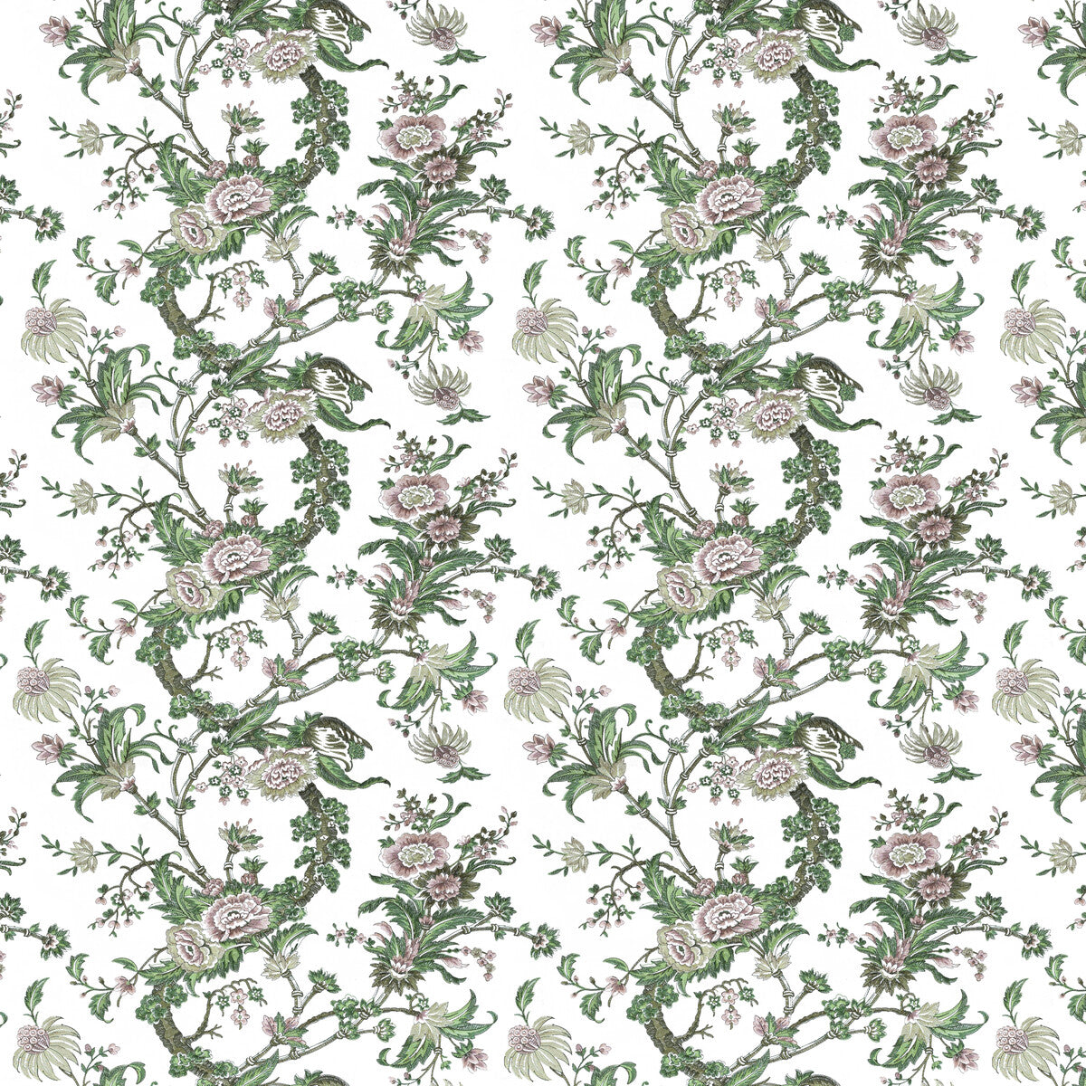 Mily fabric in rosa/verde color - pattern LCT1066.001.0 - by Gaston y Daniela in the Lorenzo Castillo VI collection